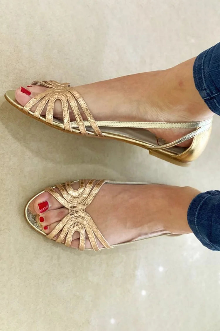 WARREN & GRACE | ELEONORA GOLDEN SANDALS SUMMER LIGHT