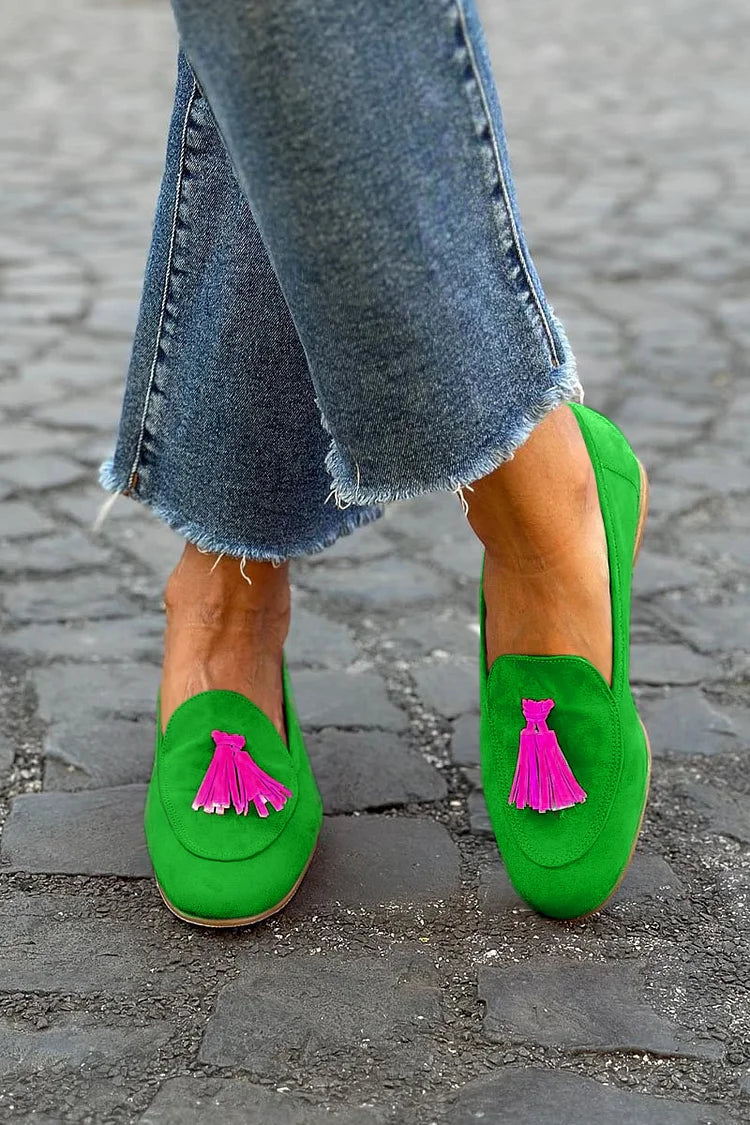Brigit Tassel-Embellished Loafers