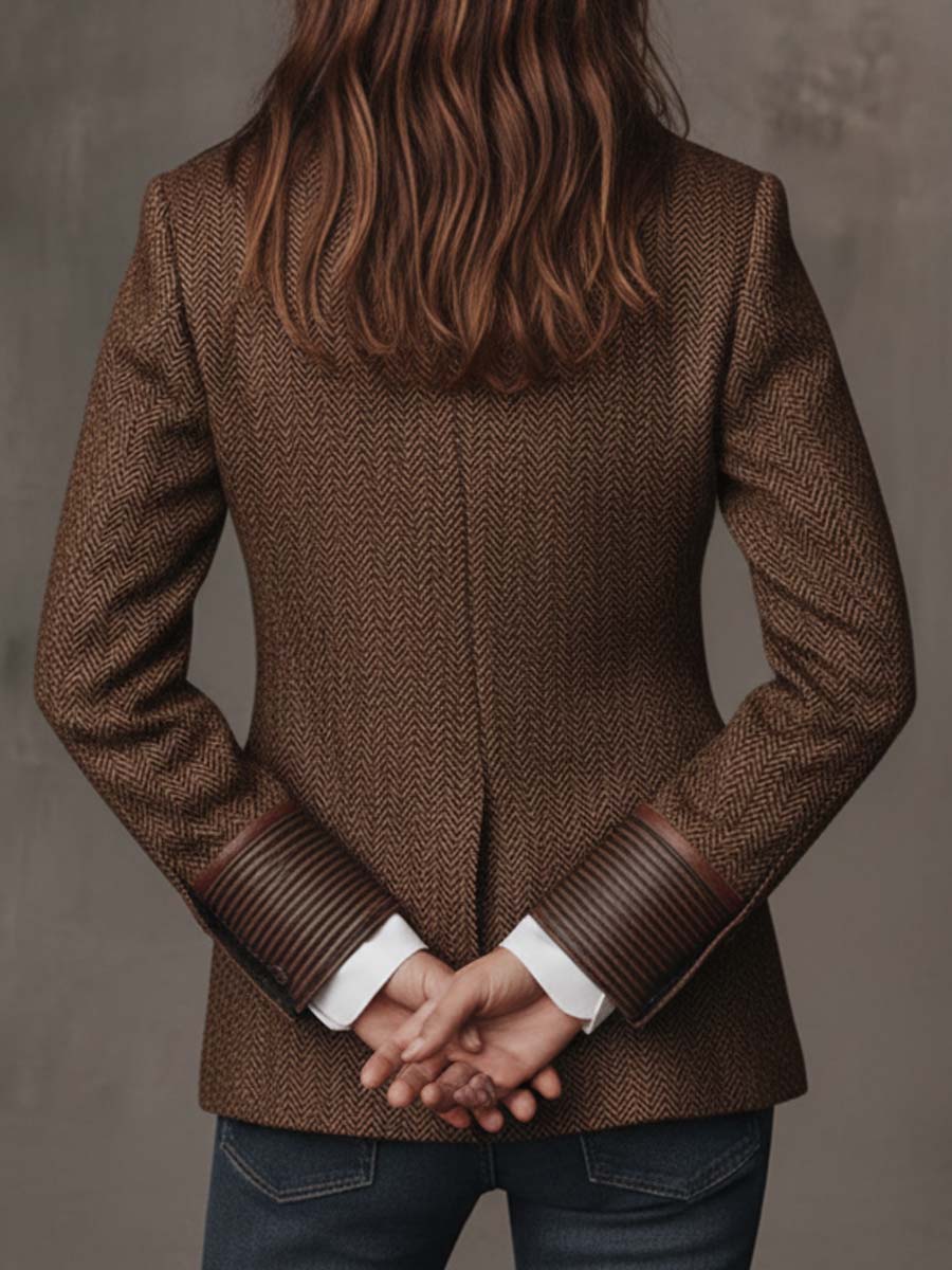 Elena | Heritage Herringbone Blazer
