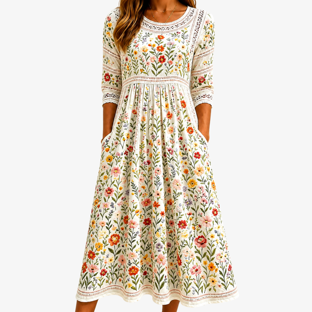American Garden Charm | Midi Dress