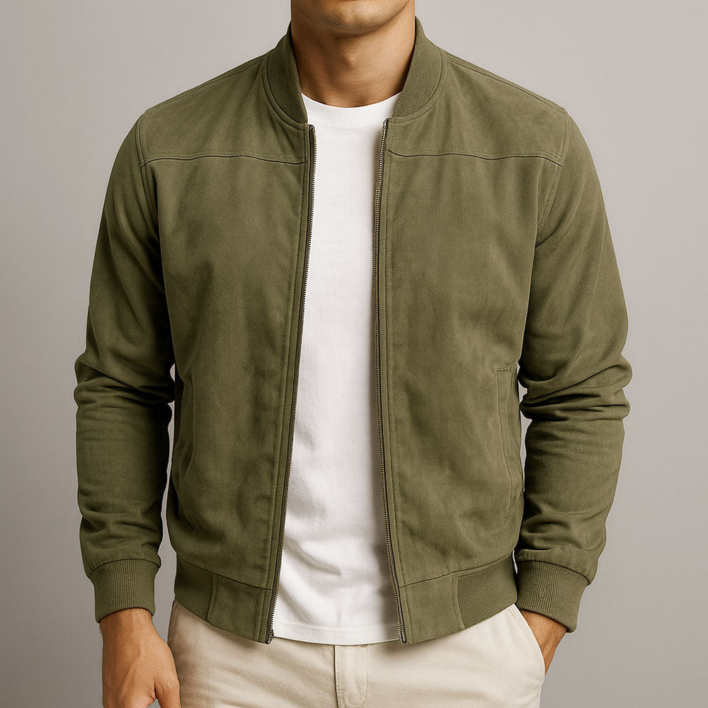 Nico – Timeless Suede Bomber Jacket
