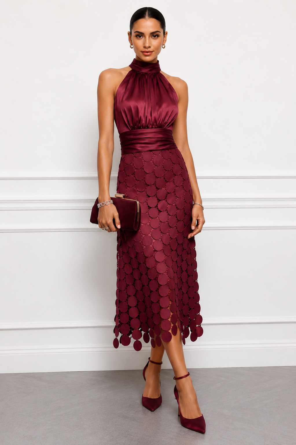 Emma | Halter Neck Midi Dress