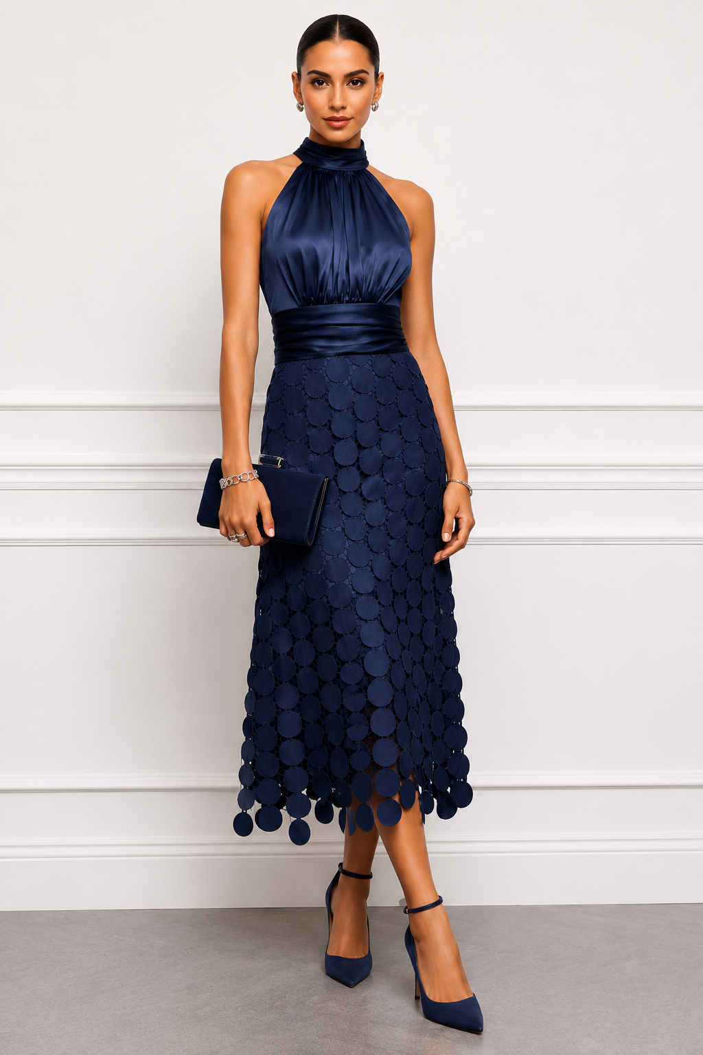 Emma | Halter Neck Midi Dress