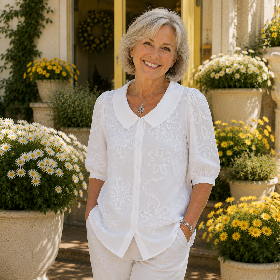 Judith™ │ Elegant Floral Blouse