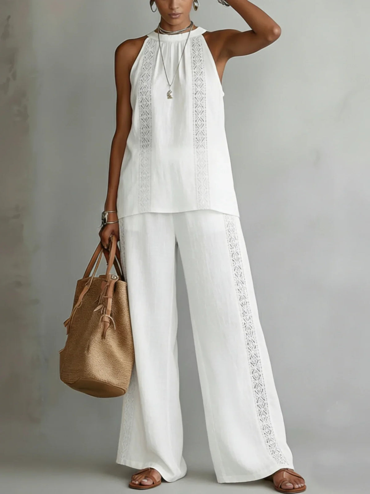 Camilla | Elegant Halter Two-Piece Set