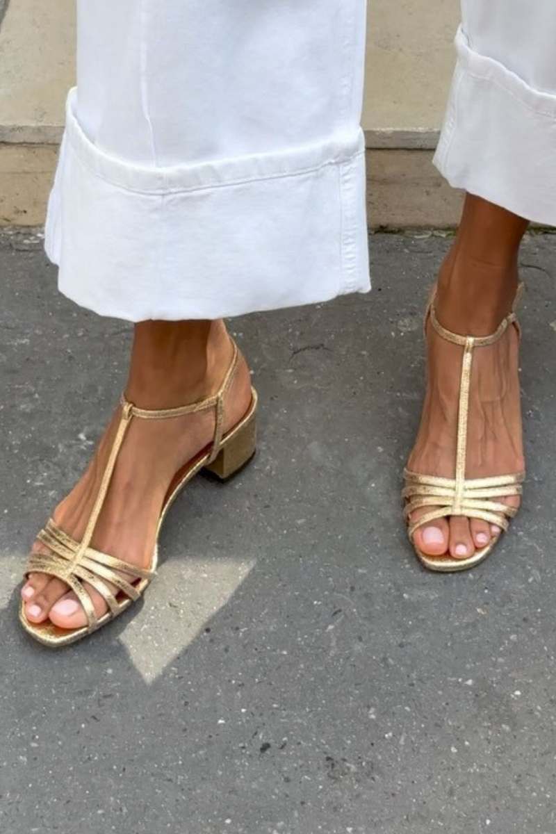 WARREN & GRACE | ALLEGRA GOLDEN SANDALS EVERYDAY ELEGANCE