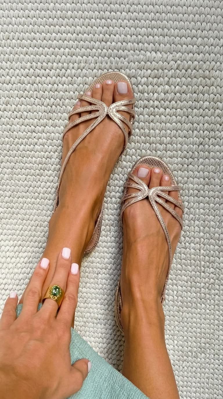 WARREN & GRACE | GENEVA GOLDEN SANDALS SUMMER ELEGANCE