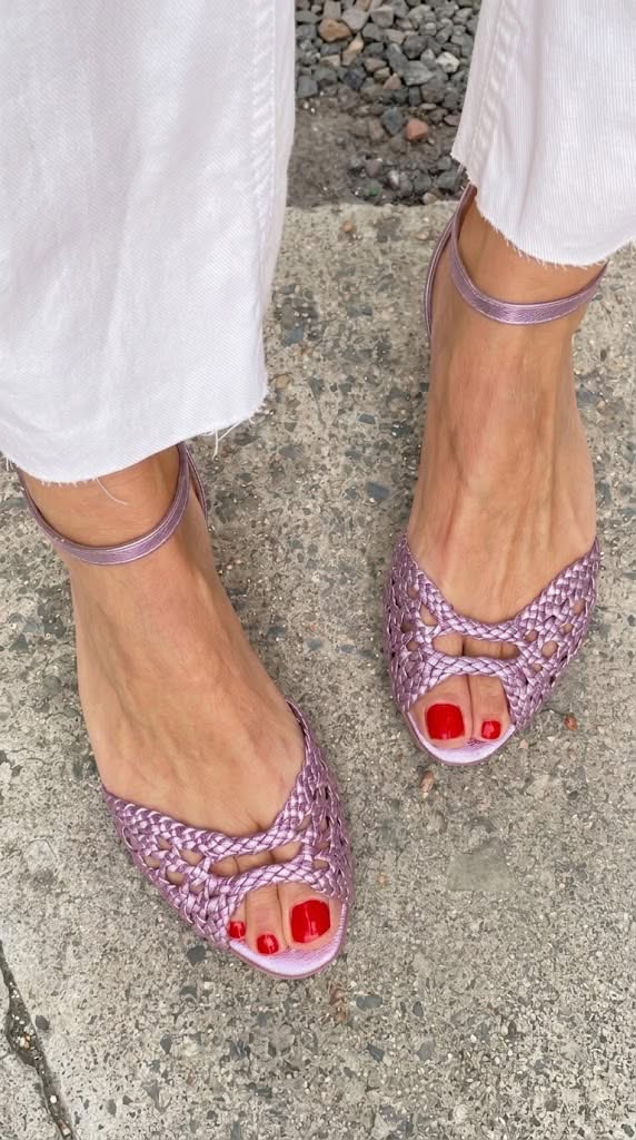 WARREN & GRACE | ISADORA GOLD WOVEN SANDALS