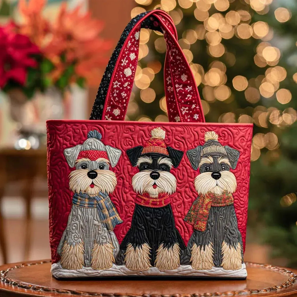 Handmade Tote Bag - Trio of Schnauzers