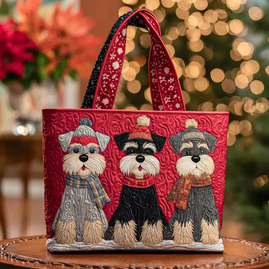 Handmade Tote Bag - Trio of Schnauzers