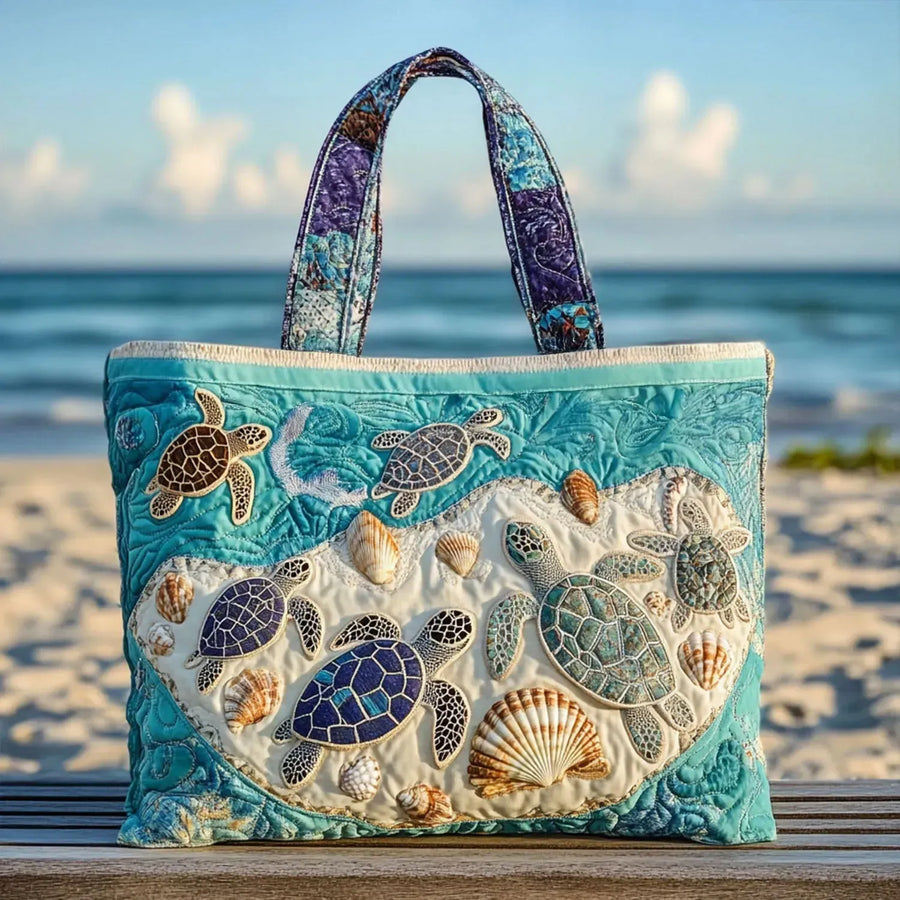 Handmade Tote Bag - Love for Turtles