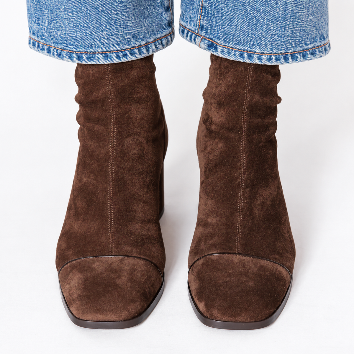 Sophia | Square Toe Heeled Boots