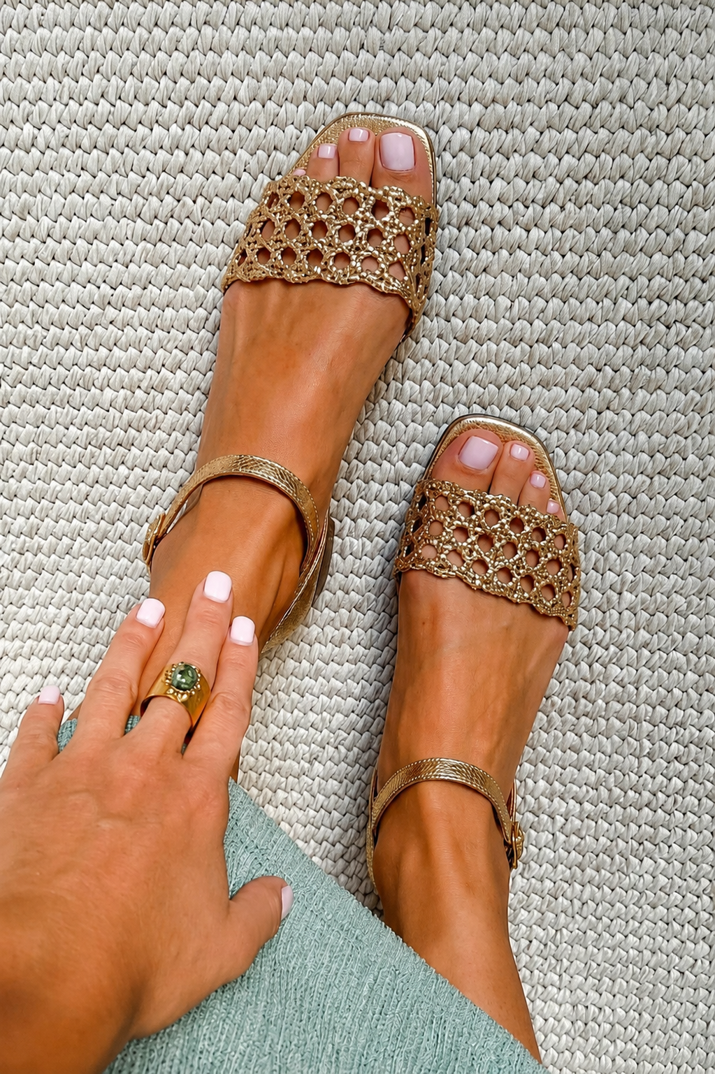 WARREN & GRACE | AURORA GOLDEN SANDALS SUMMER ENCHANTMENT