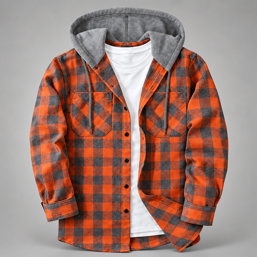 Dalton™ — Hooded Plaid Shirt Jacket