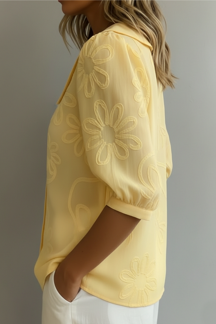 Judith™ │ Elegant Floral Blouse