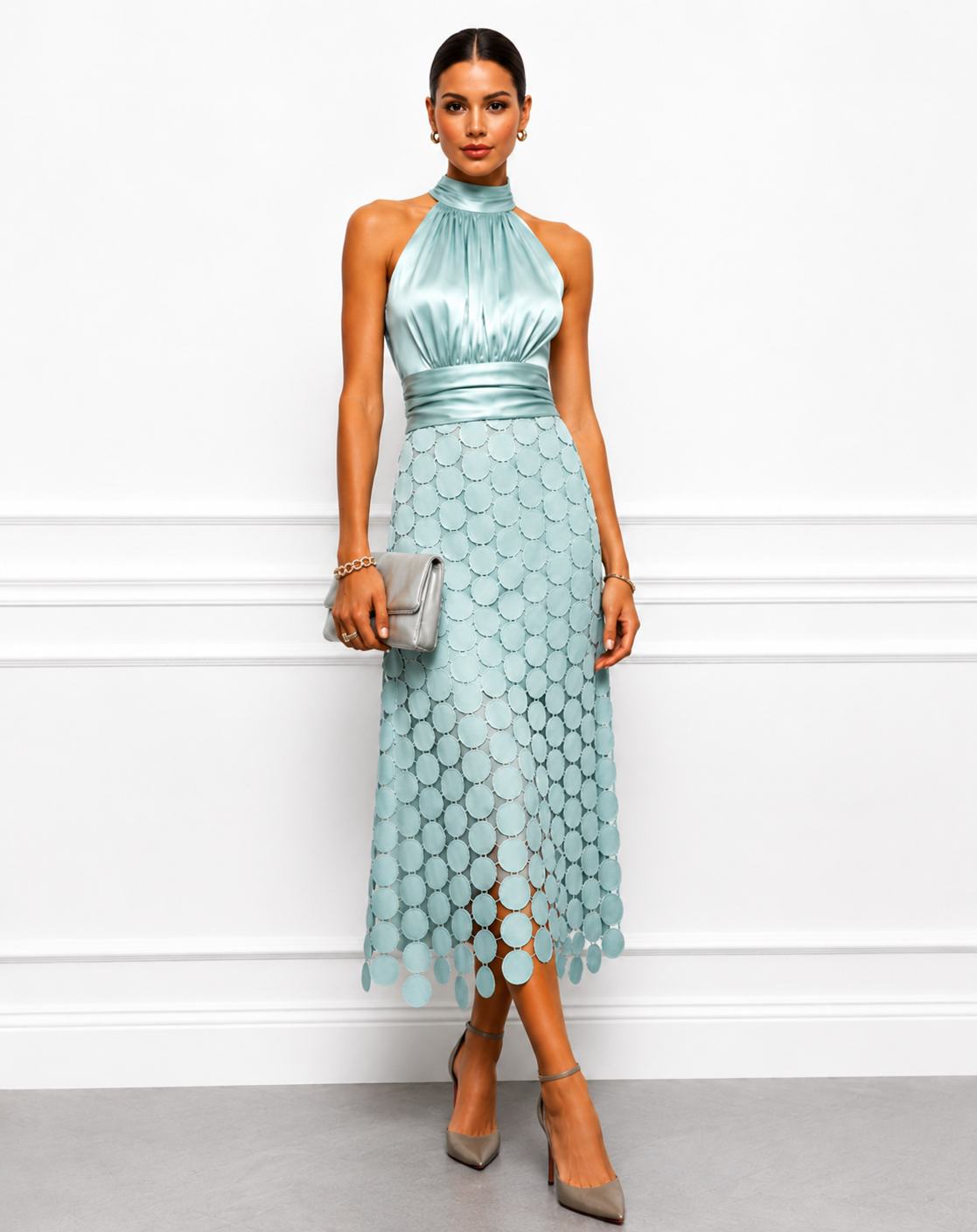 Emma | Halter Neck Midi Dress
