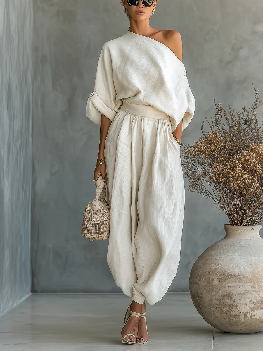 Eleonora | Elegant Two-Piece Set with One Shoulder Strap
