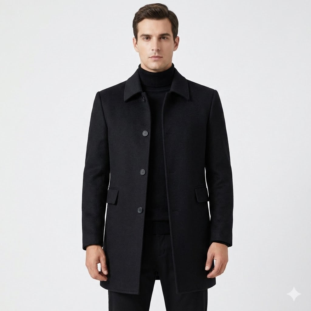 Oliver | Classic Wool Overcoat For Men