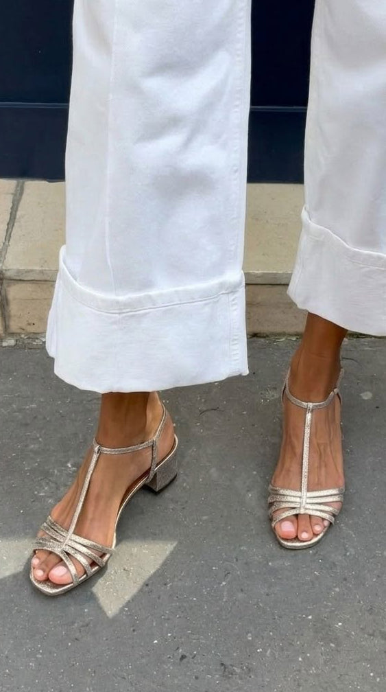 WARREN & GRACE | ALLEGRA GOLDEN SANDALS EVERYDAY ELEGANCE
