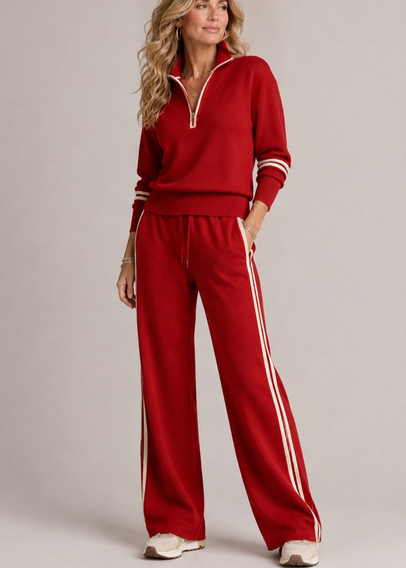 Kate™ | Pull Demi-Zip & Pantalon Large