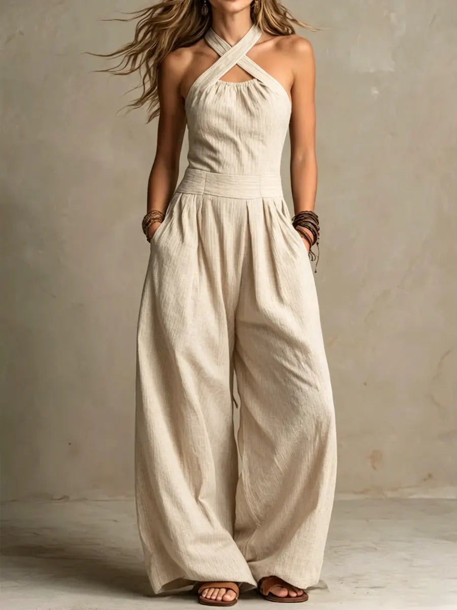 Bianca | Elegant Jumpsuit with Cross Neckline